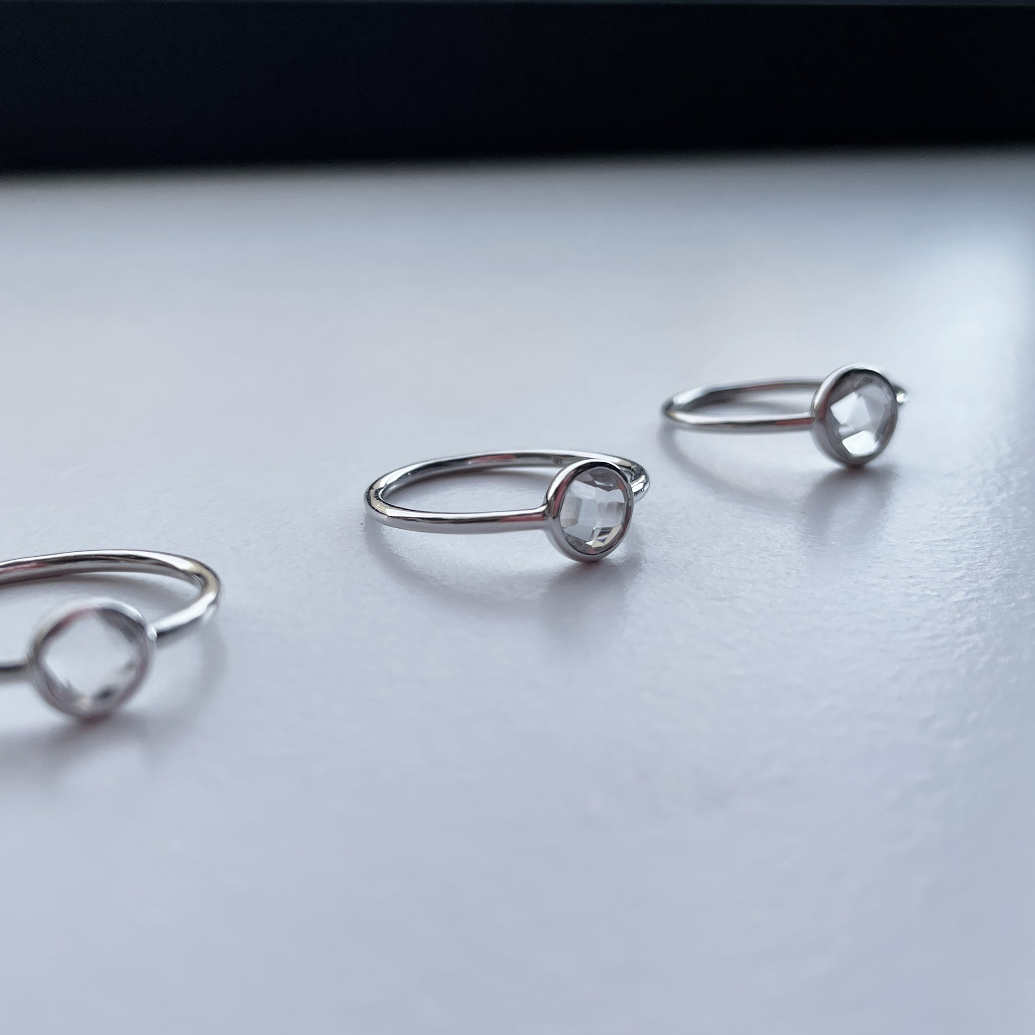 Quartz Droplet Ring (Medium)｜クオーツの水滴リング (中)