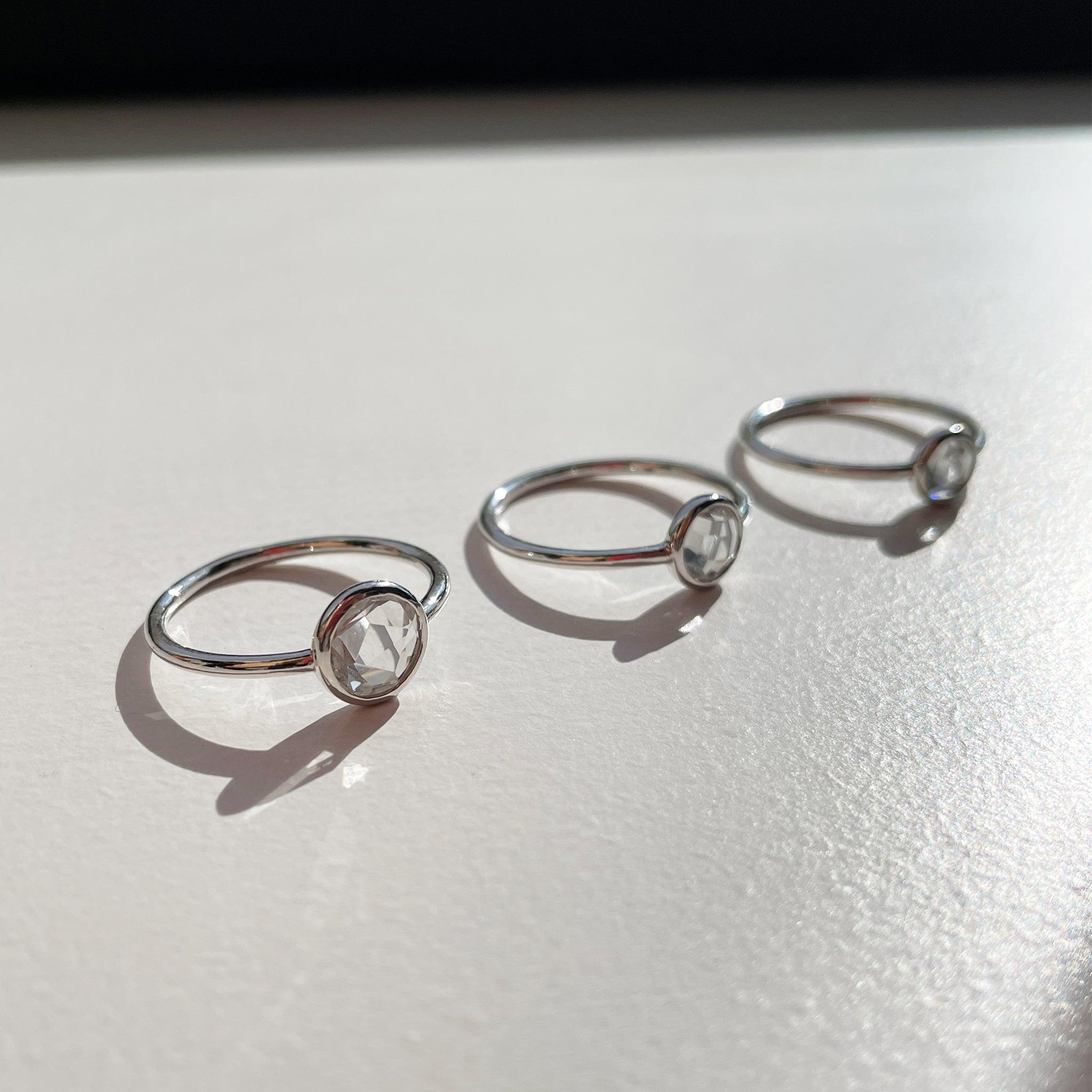 Quartz Droplet Ring (Small)｜クオーツの水滴リング (小)