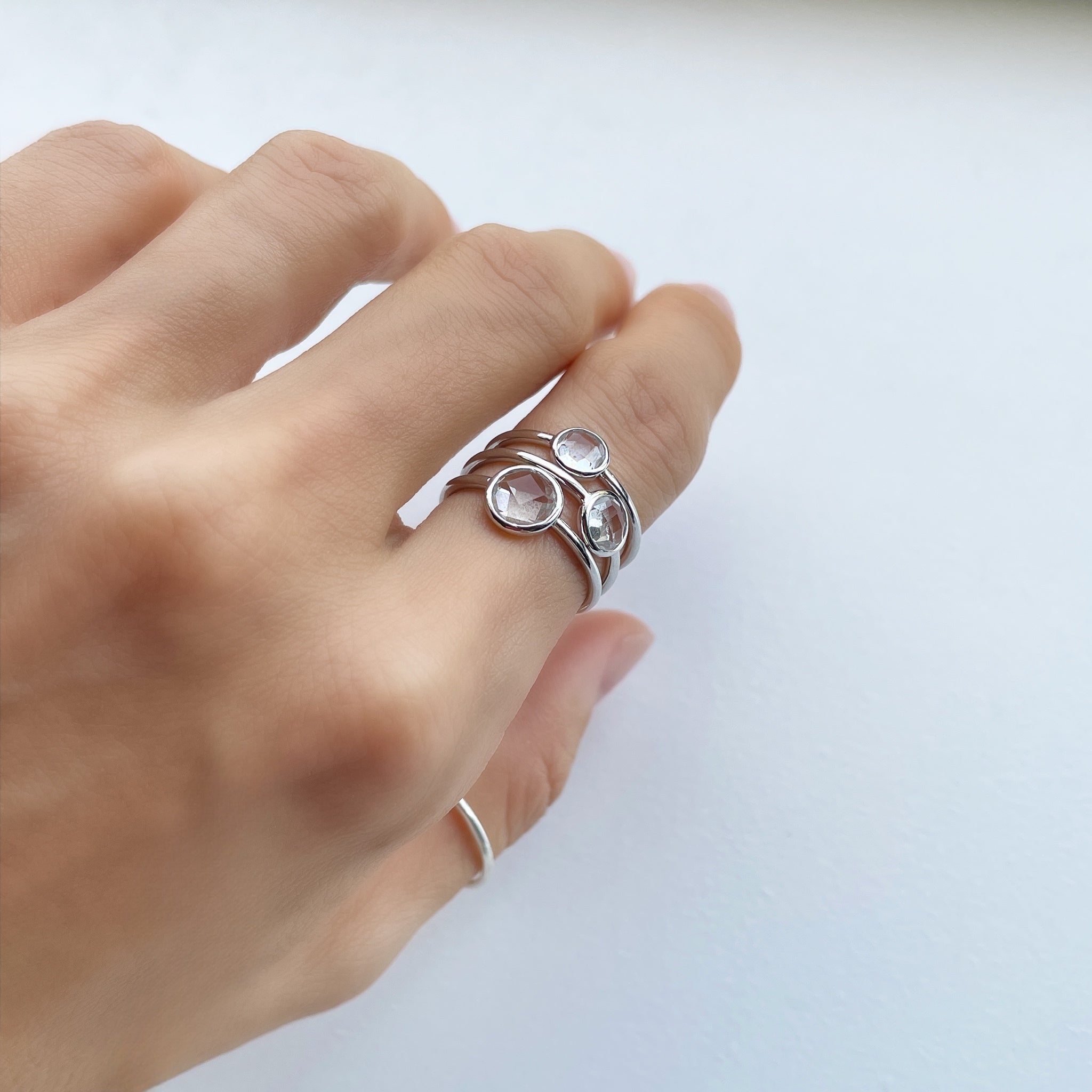 Quartz Droplet Ring (Medium)｜クオーツの水滴リング (中)