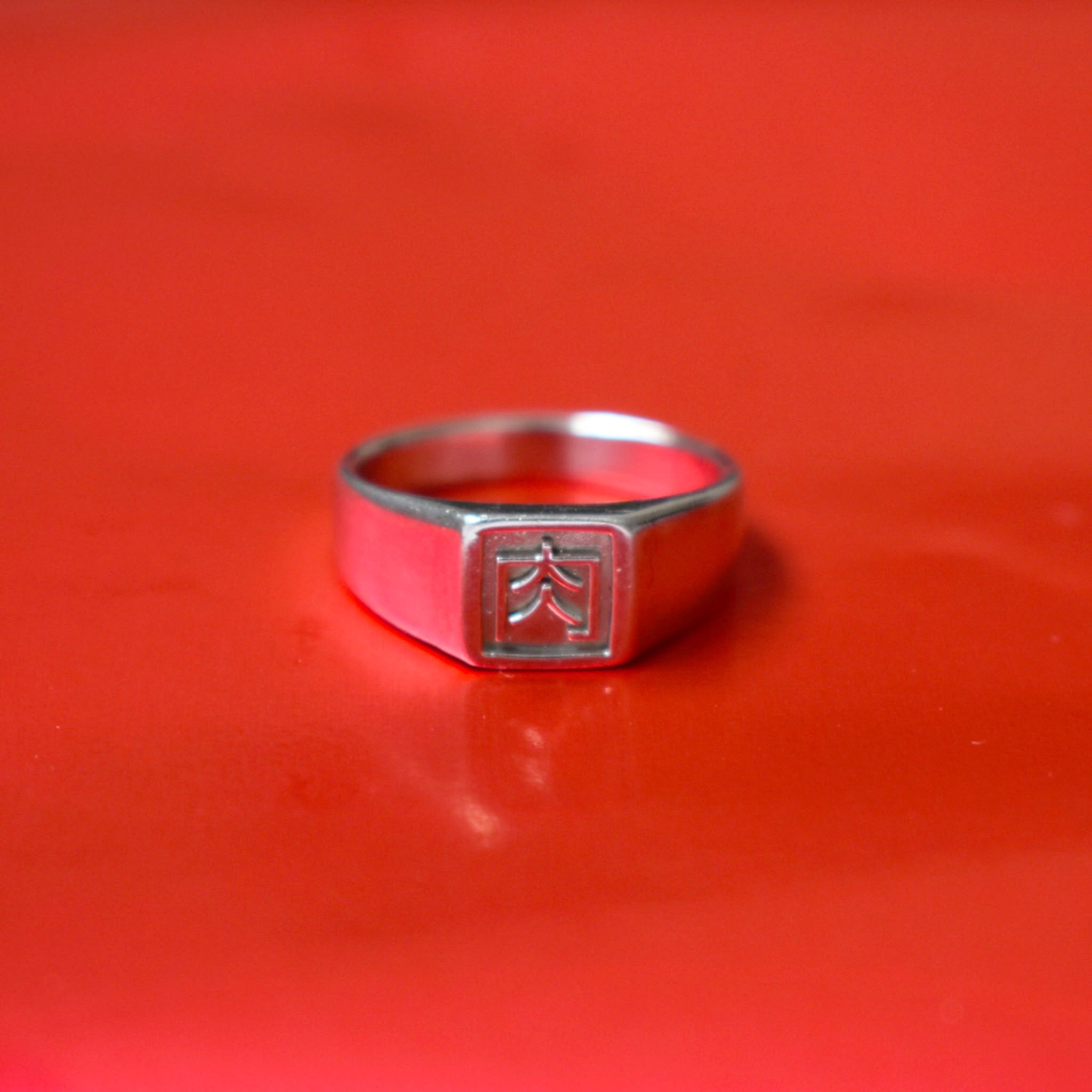 "Bored" Square Signet Ring (Medium)