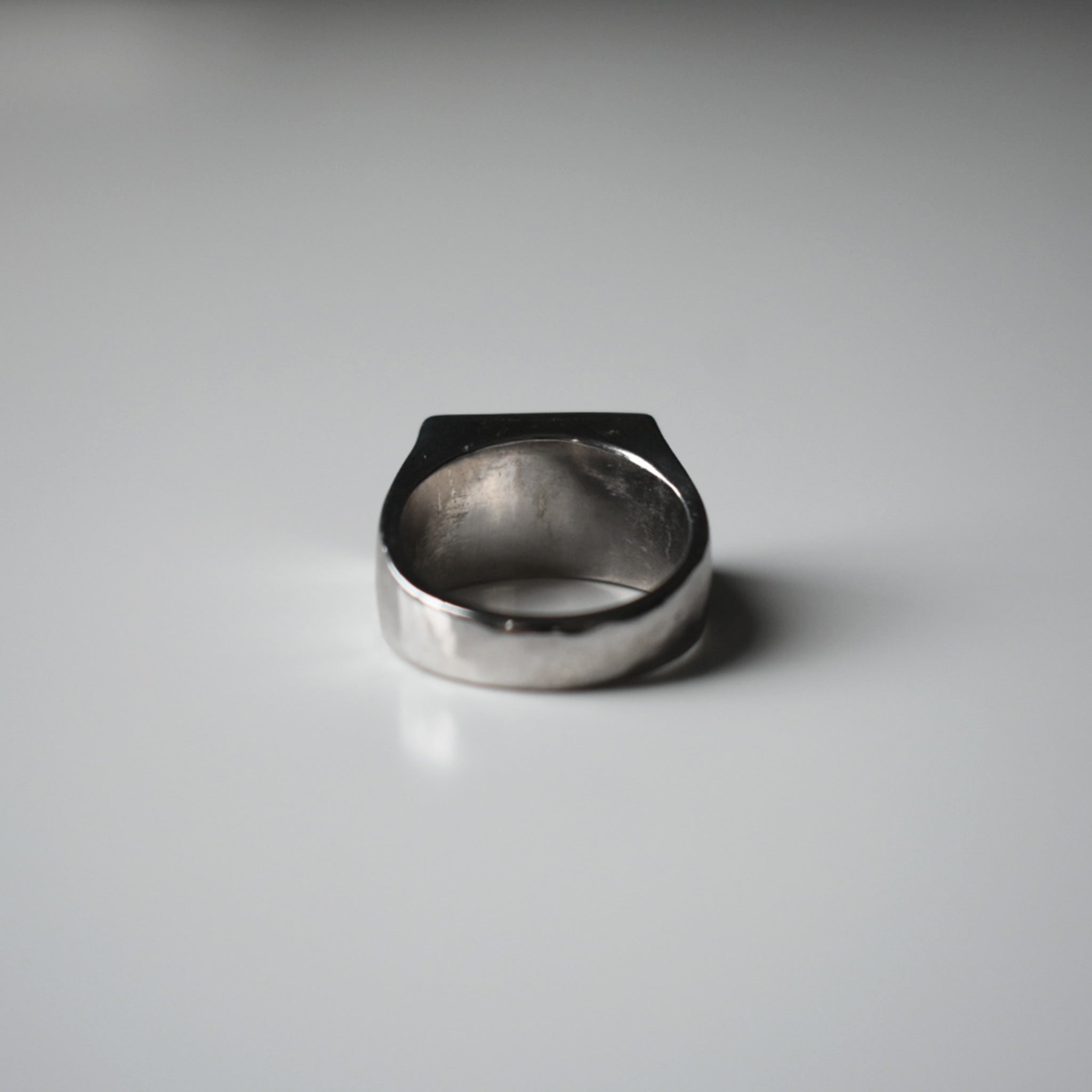 "Room for Dessert" Rectangle Signet Ring (Medium)｜"別腹" 長方形シグネットリング (中)